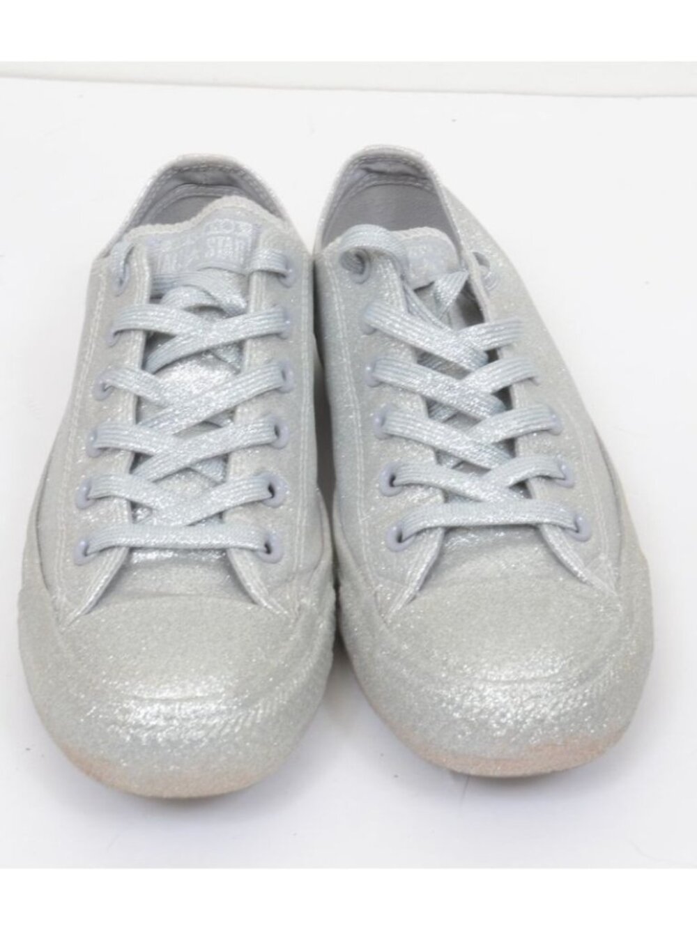 Converse Chuck Taylor All Star Sneakers Silver Glitter Men's 7 Women's 9 Lo Top - Picture 6 of 8